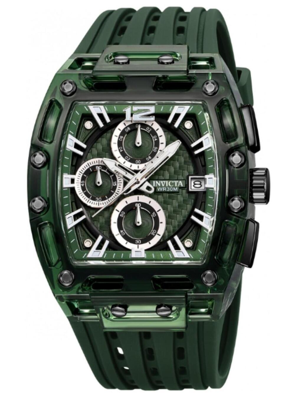Invicta S1 Rally  Men Green Tone Case Green Metal Dial, 42mm (70144)